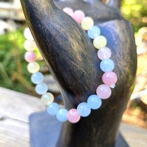 Chalcedoney baby colors natural crystal gemstone bracelet